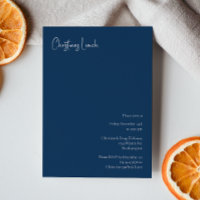 Natal moderno | Convite para almoço Azul