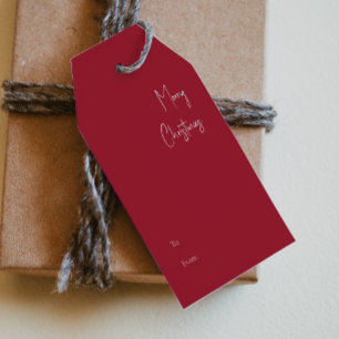 Natal moderno Etiquetas De Presente Para Vermelh