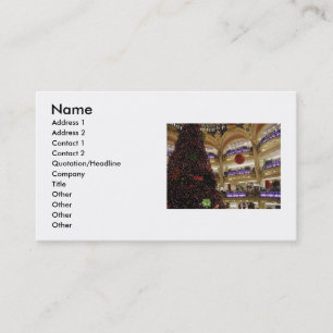 Natal na Cartão de visita de Paris