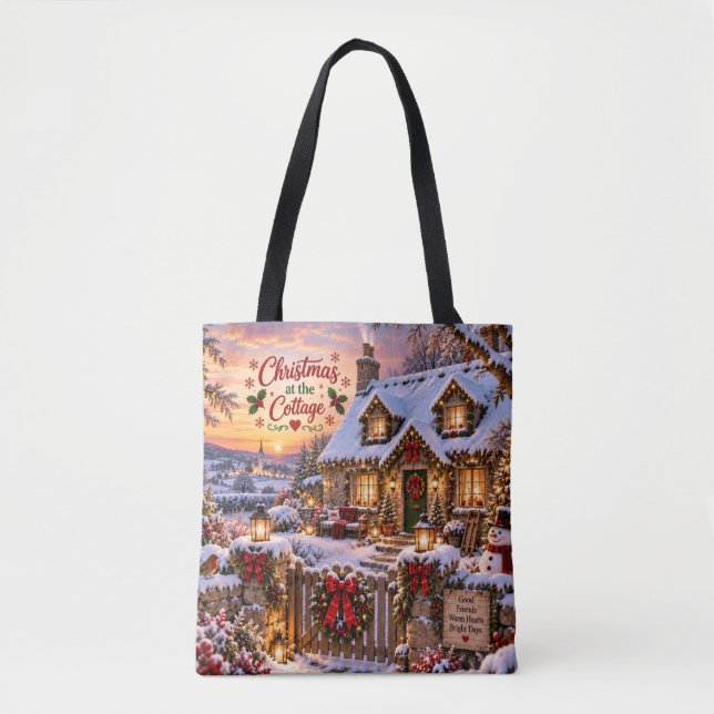 Natal na Cottage Winter Tote (Frente)