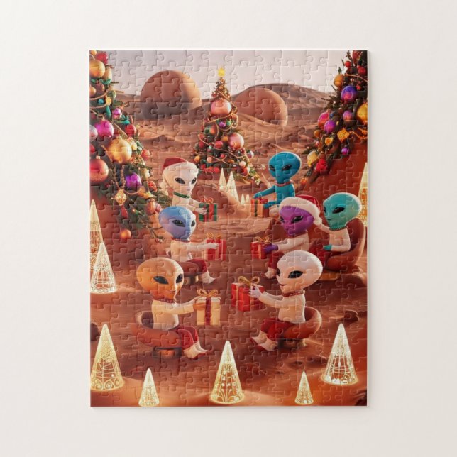 Natal na Quebra-cabeça de Marte (Vertical)