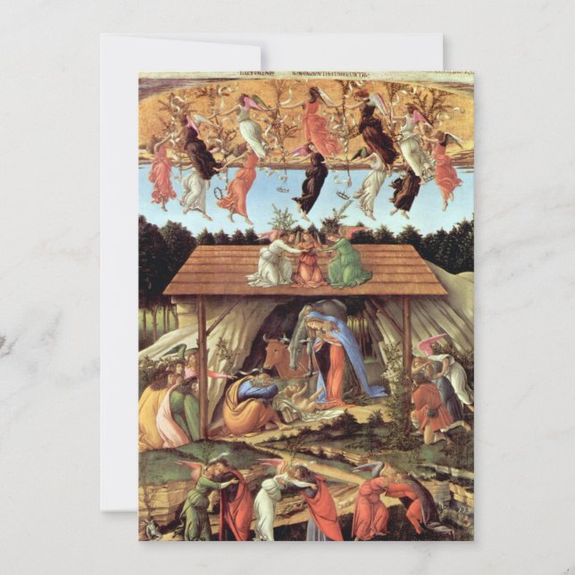 Natal Natividade, Nascimento do Cristo de Botticel (Frente)