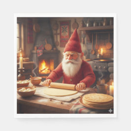 Natal Nisse Norueguês Fazendo Lefse, Guardanapos