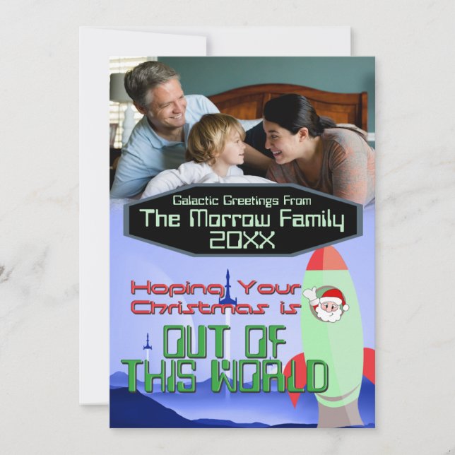 Natal No Cartão com fotos Espacial (Frente)