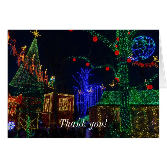 Natal No Cartões de agradecimentos Do Centro (Frente horizontal)