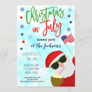 Natal no Convite de festas de julho