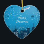 Natal no ornamento personalizado da cidade<br><div class="desc">Natal no ornamento da cidade.</div>