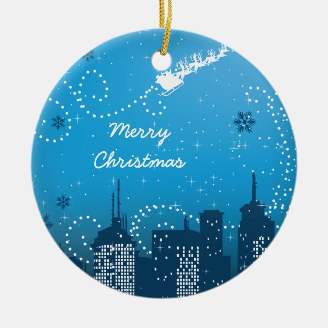 Natal no ornamento personalizado da cidade (Frente)