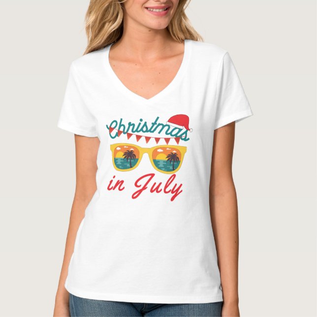 Natal No T-Shirt De Julho (Frente)