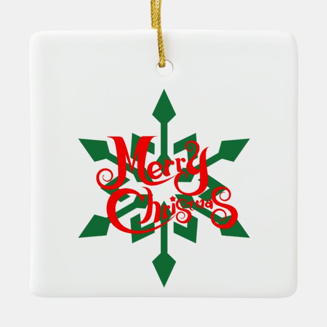 Natal, ornamentos com floco de neve 08 (Frente)