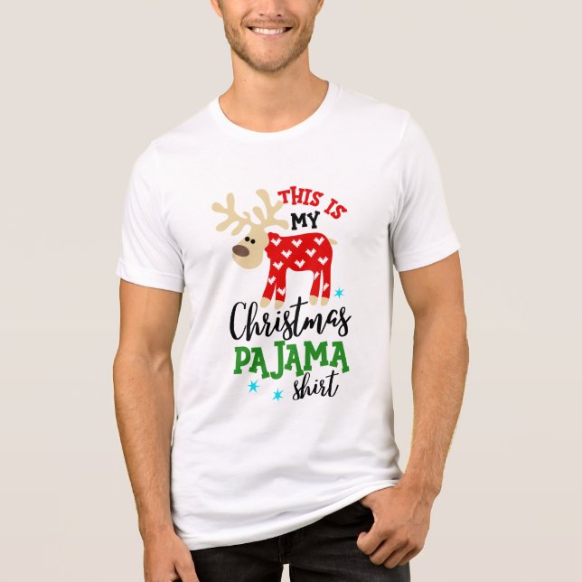 Natal Pajama Camisa Festiva (Frente)