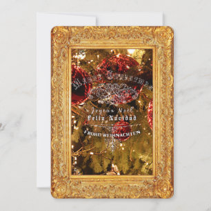 Natal para o Ouro de luxo - Cartão de Convite