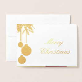 Natal para o Ouro Elegante - Cartão de Folha