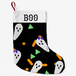 Natal Pequena Meia de Halloween | Confete de Fantasma Fofo