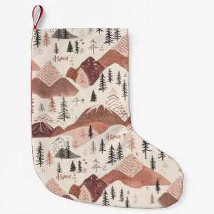 Natal Pequena Meia de Inverno Luxuosa Rose Gold Aspen   Elegante