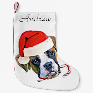 Natal Pequena Meia personalizada do cão de filhote de cachorro