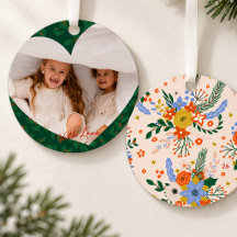 Natal Personalizado com Foto de Coração em Verde B
