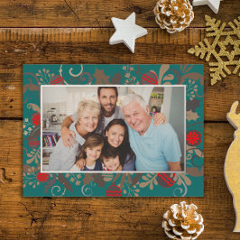 Natal Personalizado para Turquoise Elegante e Silv