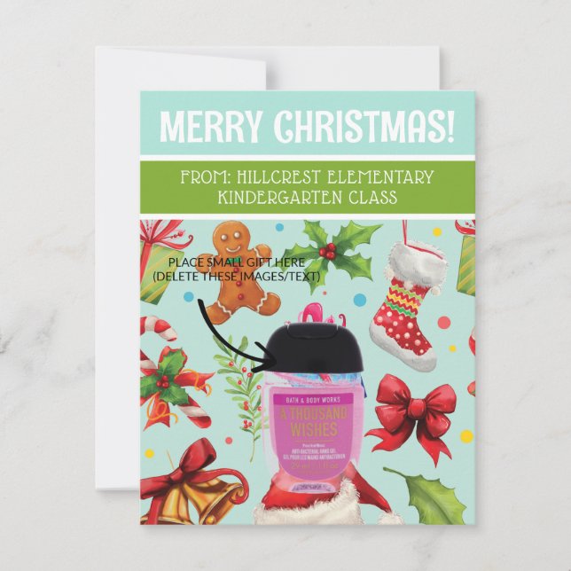 Natal Personalizado, Presente Pequeno, Cartões De  (Frente)