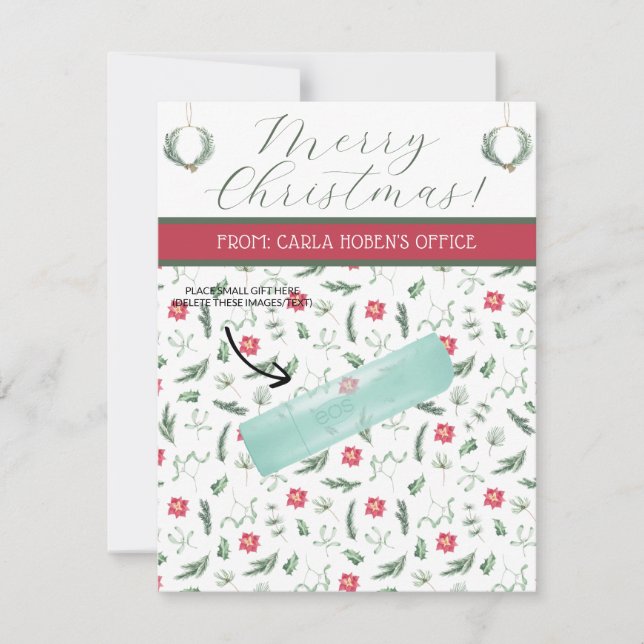 Natal Personalizado, Presente Pequeno, Cartões De  (Frente)