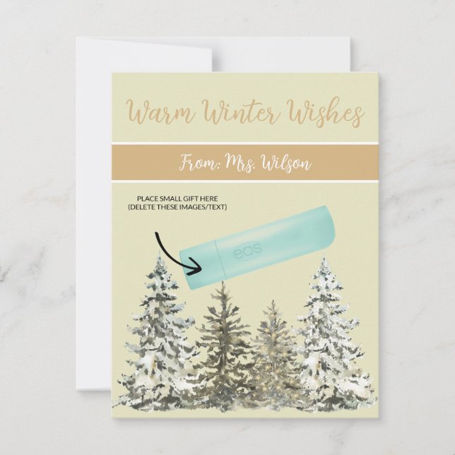 Natal Personalizado, Presente Pequeno, Cartões De  (Frente)