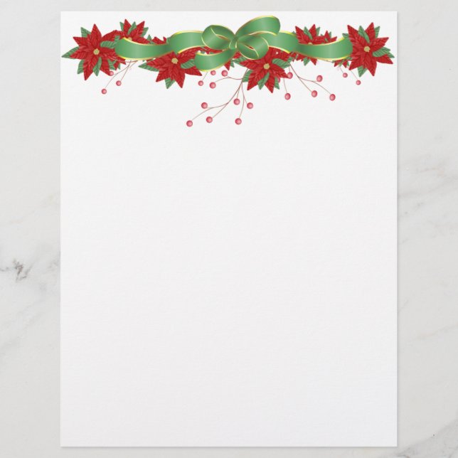 Natal Poinsettia Letterhead (Frente)