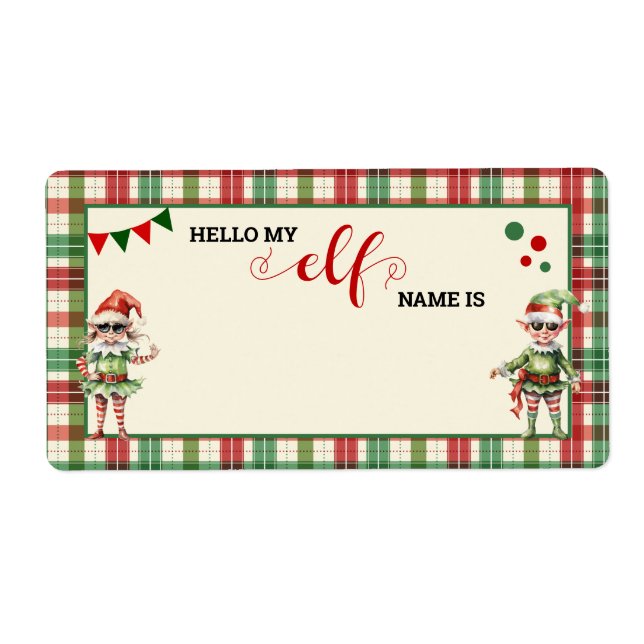 Natal Qual é a sua etiqueta do jogo Elf (Frente)