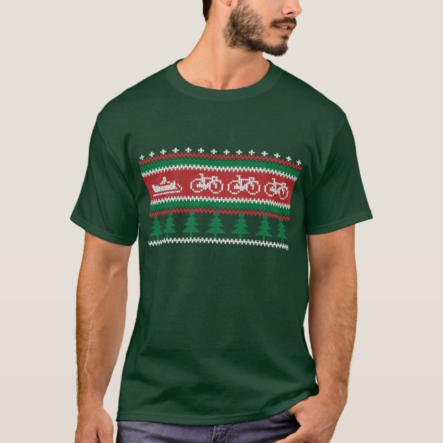 Natal que dá um ciclo a camisa de T (Frente)