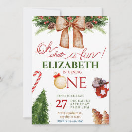 Natal Que Diversão Primeiro Convite De Aniversário