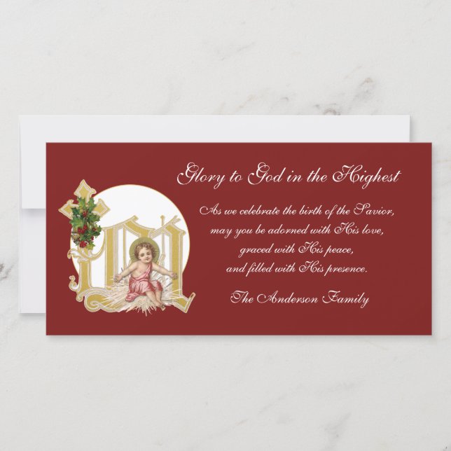 Natal Religioso Bebê Jesus Cruz Floral (Frente)