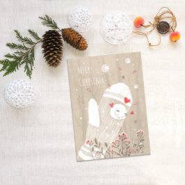 Natal Russo Mitten Snow Kitten Desenho Moderno