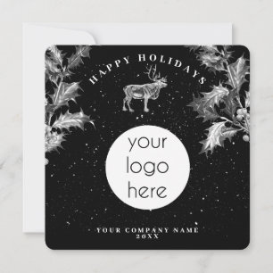 Natal Rustic Black White Holidy Business