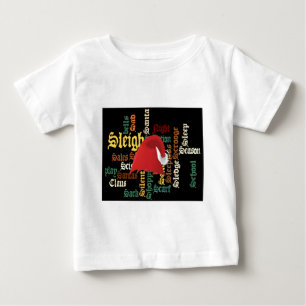 Natal Santa Hat Word Art T-Shirt