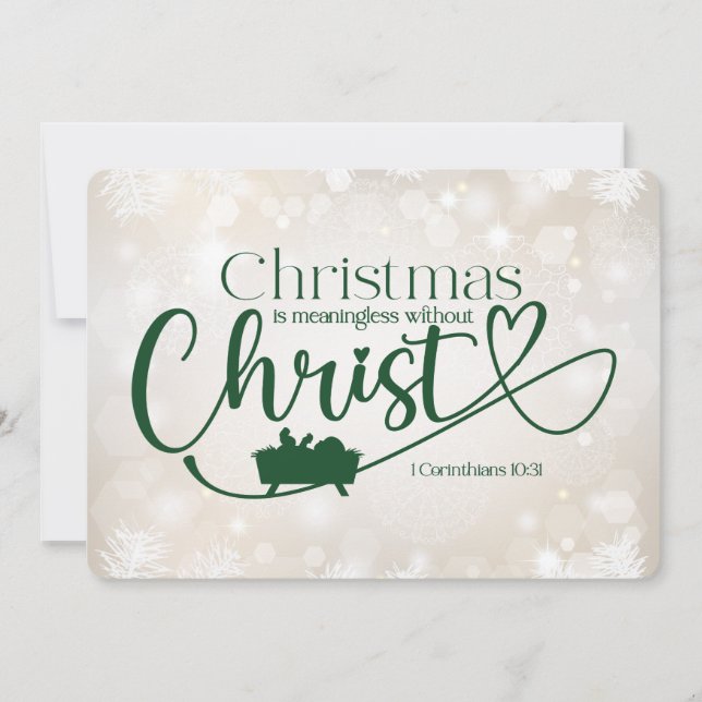 NATAL SIGNIFICATIVO SEM Cartão de Feriado de CRIST (Frente)