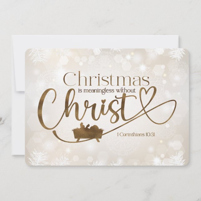 NATAL SIGNIFICATIVO SEM Cartão de Feriado de CRIST (Frente)