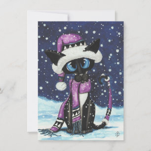 Natal Snow Siamese Cat Winter