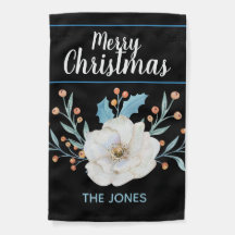 Natal tradicional personalizado | Floral Branco