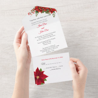 Natal tudo em um Convite de casamento