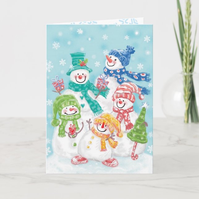 Natal Vintage, cartões fáceis de personalizar (Frente)
