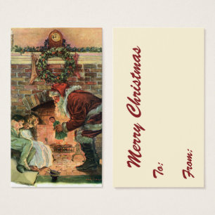 Natal vintage, crianças de Papai Noel do Victoria