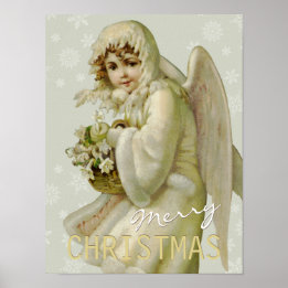 Natal vintage de anjo de Poster CC0619
