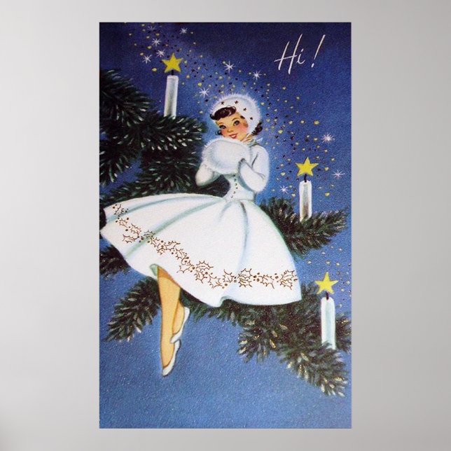 Natal vintage Holliday poster (Frente)