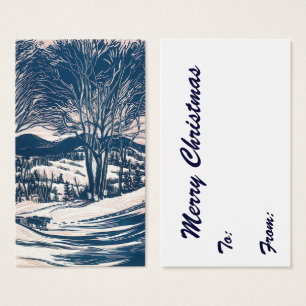 Natal vintage, paisagem da montanha do inverno