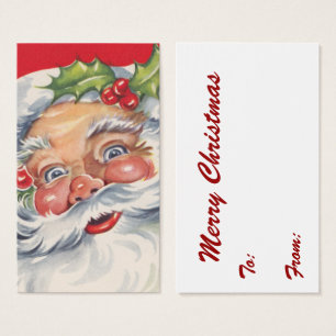 Natal vintage, Papai Noel alegre com seu chapéu