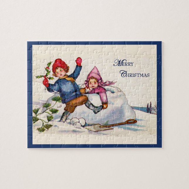 Natal vintage Quebra-cabeça de  (Horizontal)