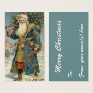 Natal vintage, Victorian Papai Noel com árvore
