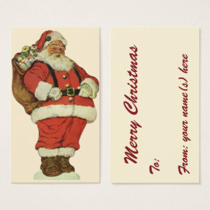 Natal vintage, Victorian Papai Noel com brinquedos