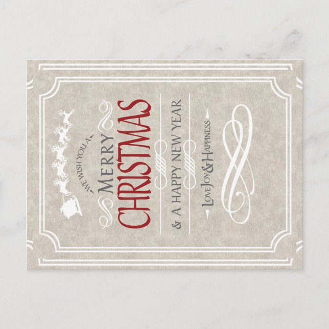 "NATAL VITORIANO ANTIGO" Cartão Postal (Frente)