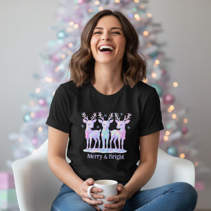 Natalina & Brilhante Camisa de Natal com Rena Irid