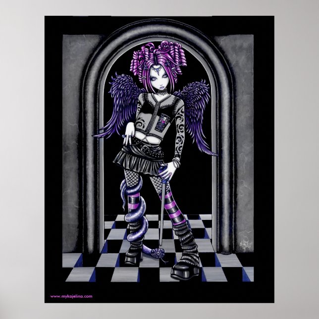 Natasha Gothic Tattoo Angel Poster (Frente)